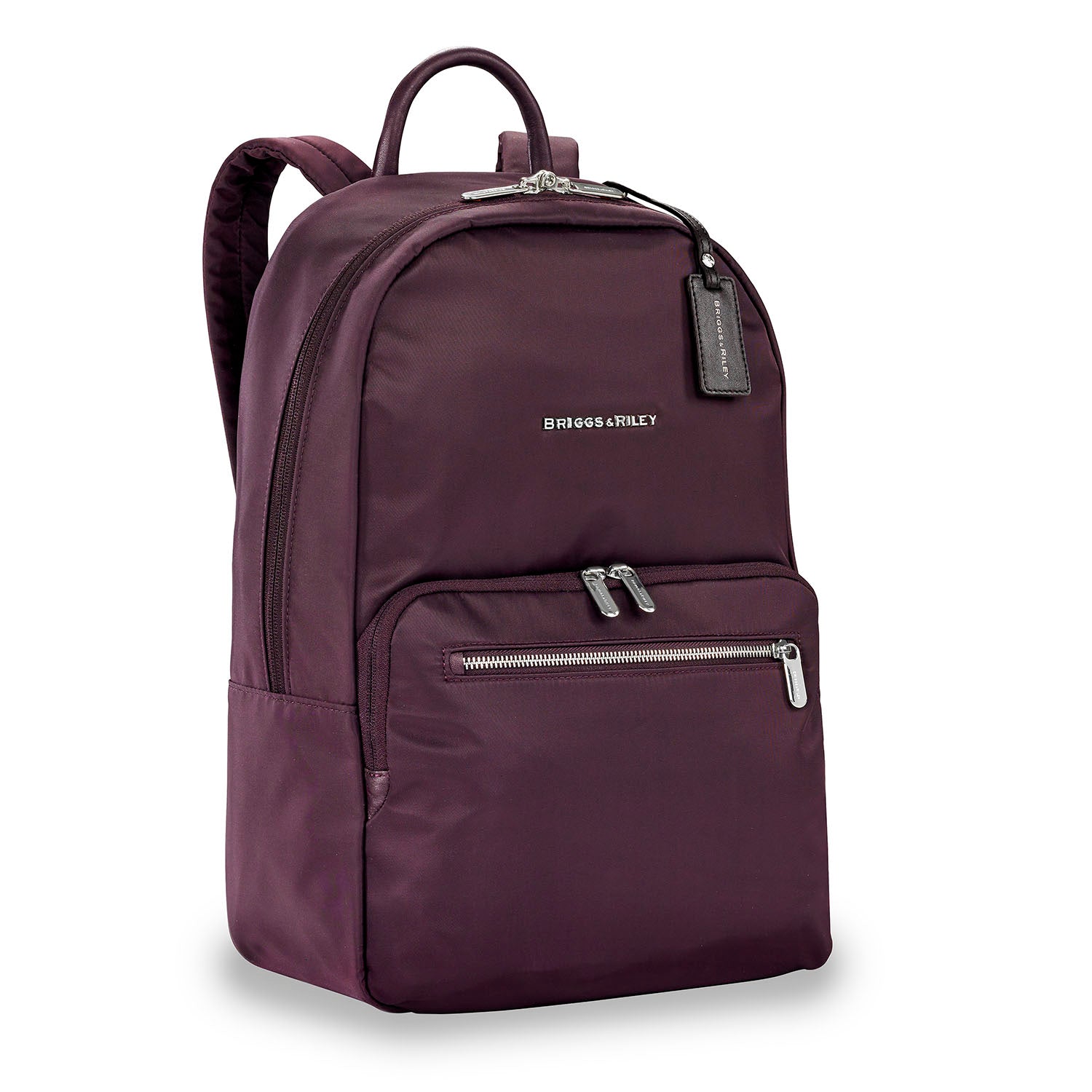 Essential Backpack side view #color_plum
