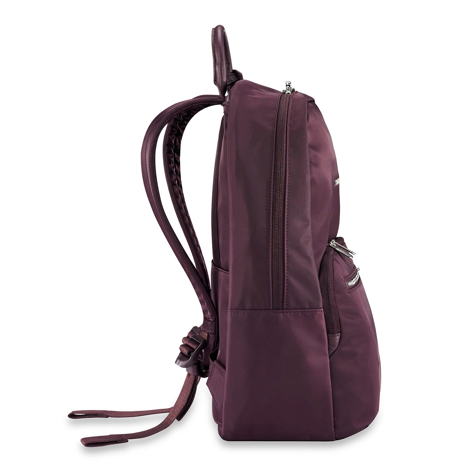 Essential Backpack side view #color_plum