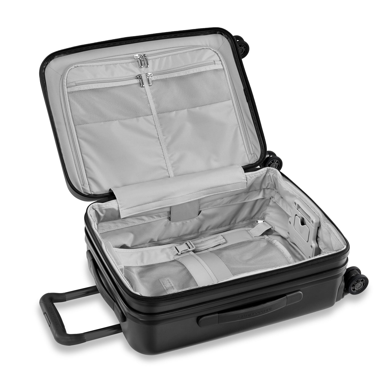 Briggs and Riley Sympatico International Carry-On Expandable Spinner Black Open #color_black