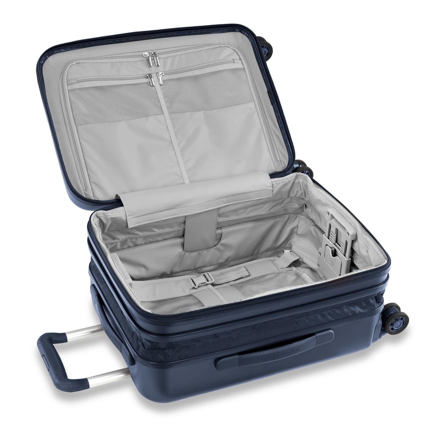 Briggs and Riley Sympatico International Carry-On Expandable Spinner Navy  Open Expanded #color_matte-navy
