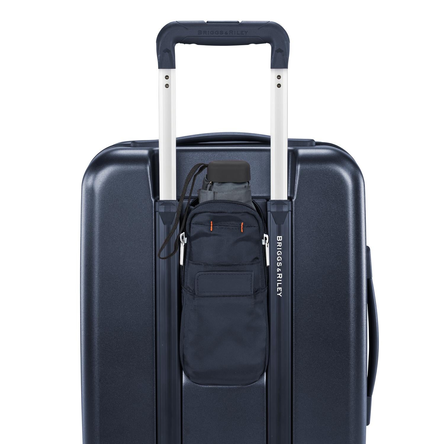 Briggs and Riley Sympatico International Carry-On Expandable Spinner Navy  Back Pocket #color_matte-navy