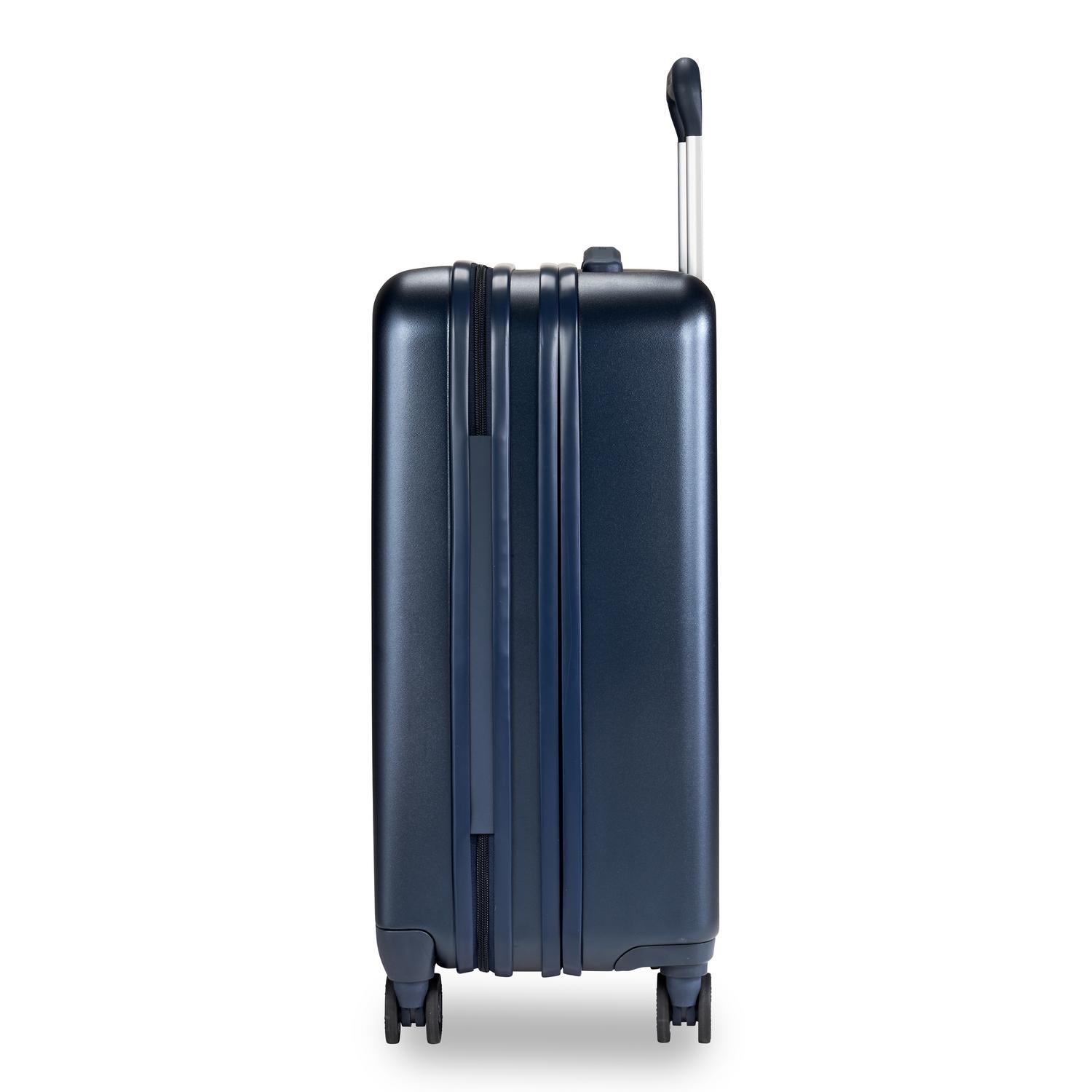 Briggs and Riley Sympatico Domestic Carry-On Expandable Spinner Navy SIde #color_matte-navy