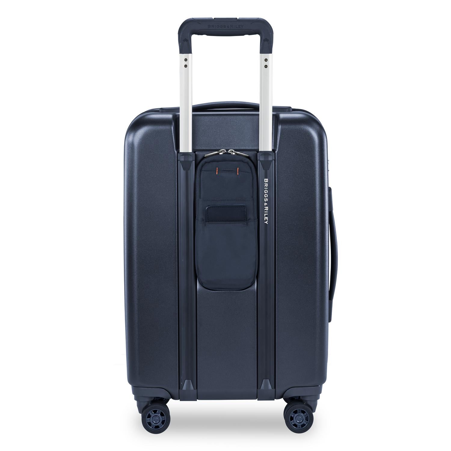 Briggs and Riley Sympatico Domestic Carry-On Expandable Spinner Navy Back #color_matte-navy