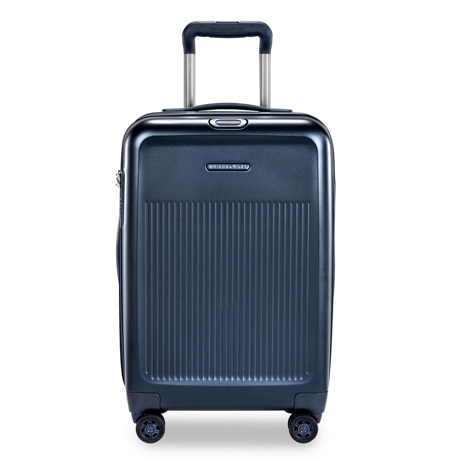 Briggs and Riley Sympatico Domestic Carry-On Expandable Spinner Navy  Front #color_matte-navy