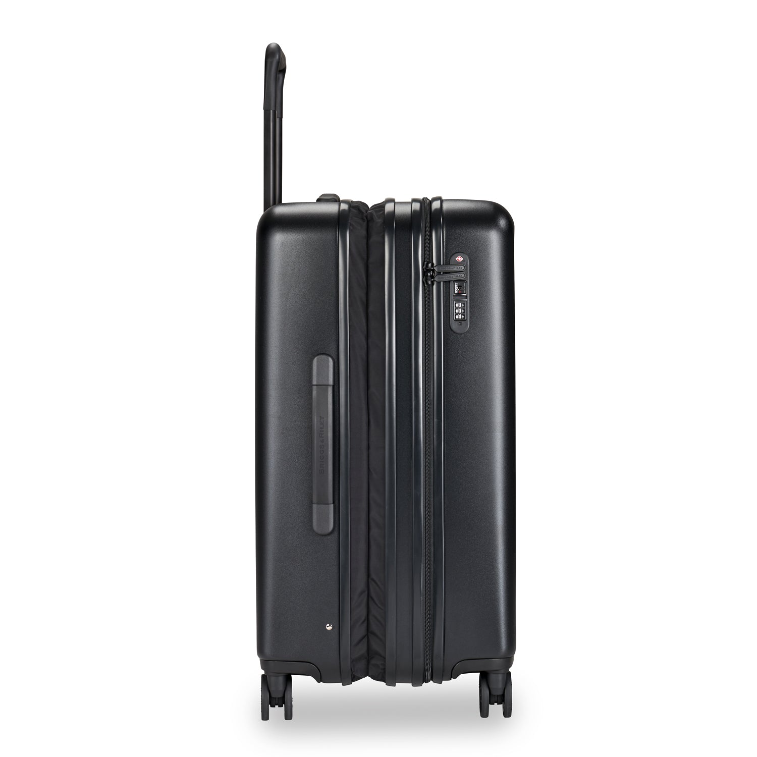 Briggs and Riley Sympatico Medium expandable Spinner Black Side Expanded #color_black