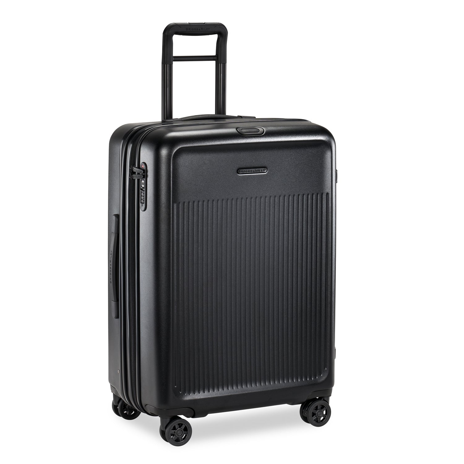 Briggs and Riley Sympatico Medium expandable Spinner Black Side #color_black