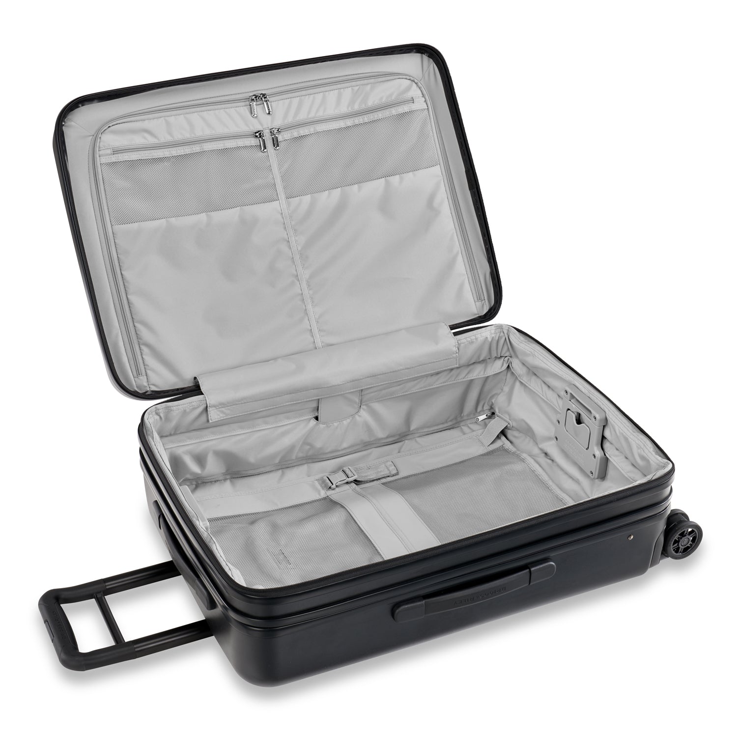 Briggs and Riley Sympatico Medium expandable Spinner Black Open #color_black