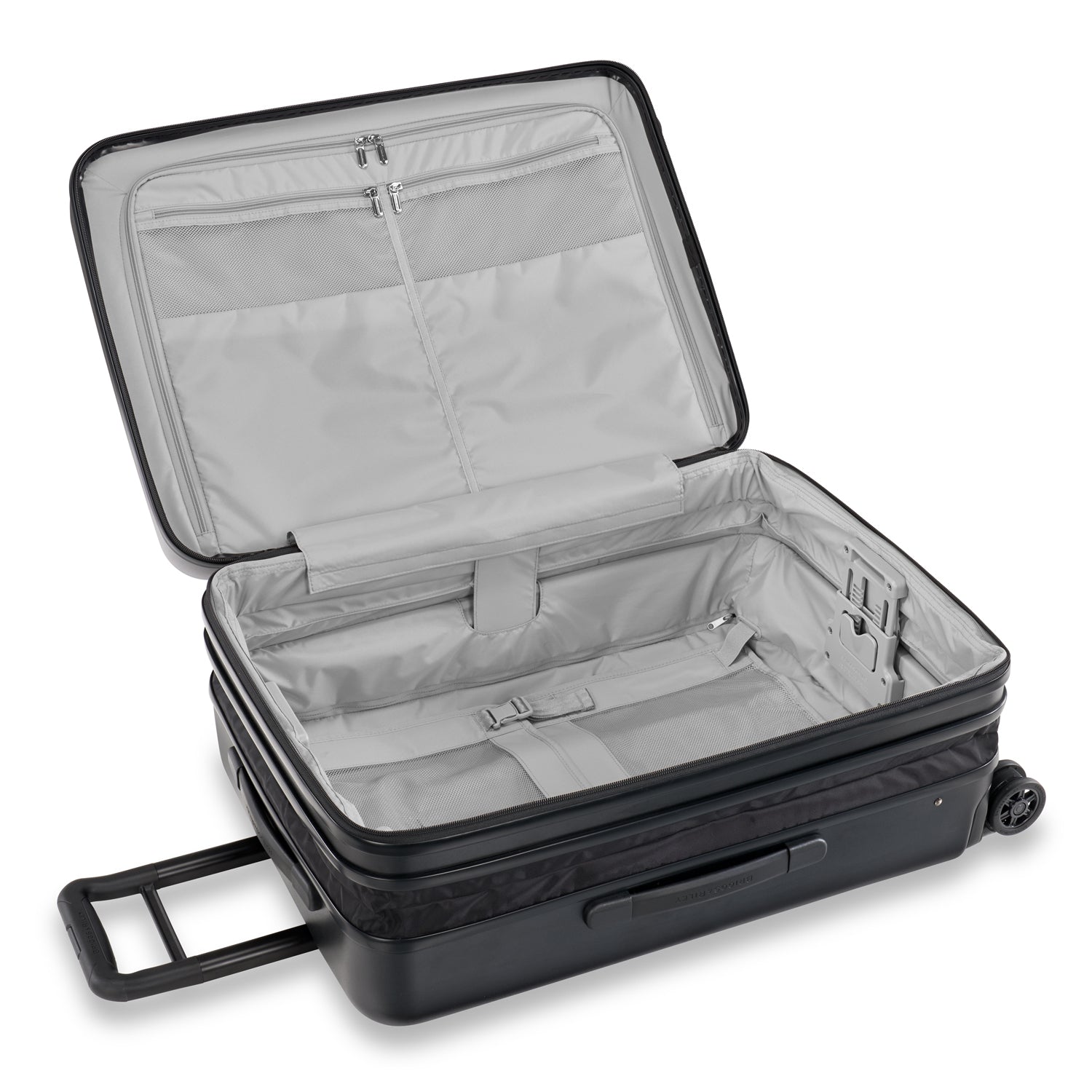 Briggs and Riley Sympatico Medium expandable Spinner Black Open Expanded #color_black
