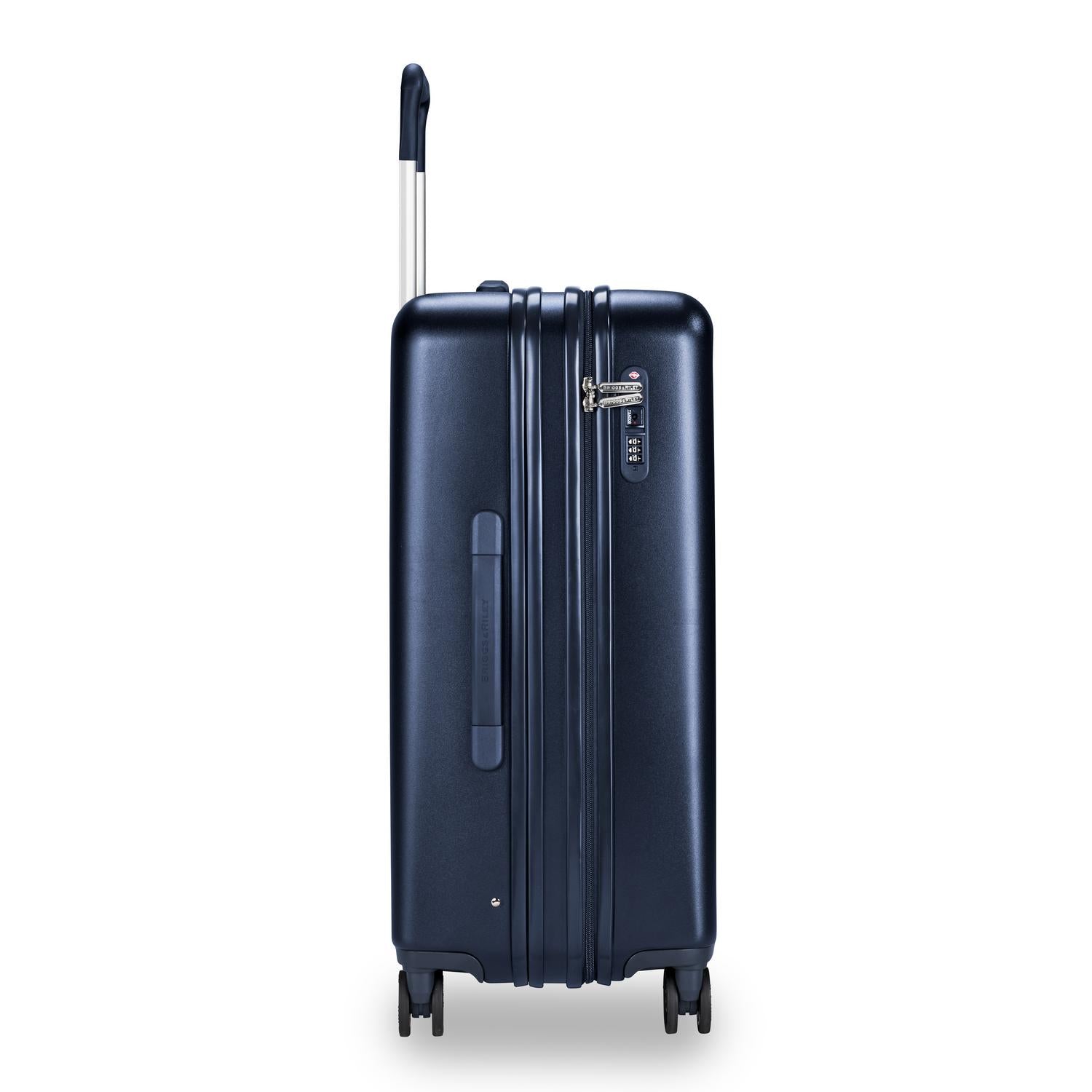 Briggs and Riley Sympatico Medium expandable Spinner Navy Side #color_matte-navy
