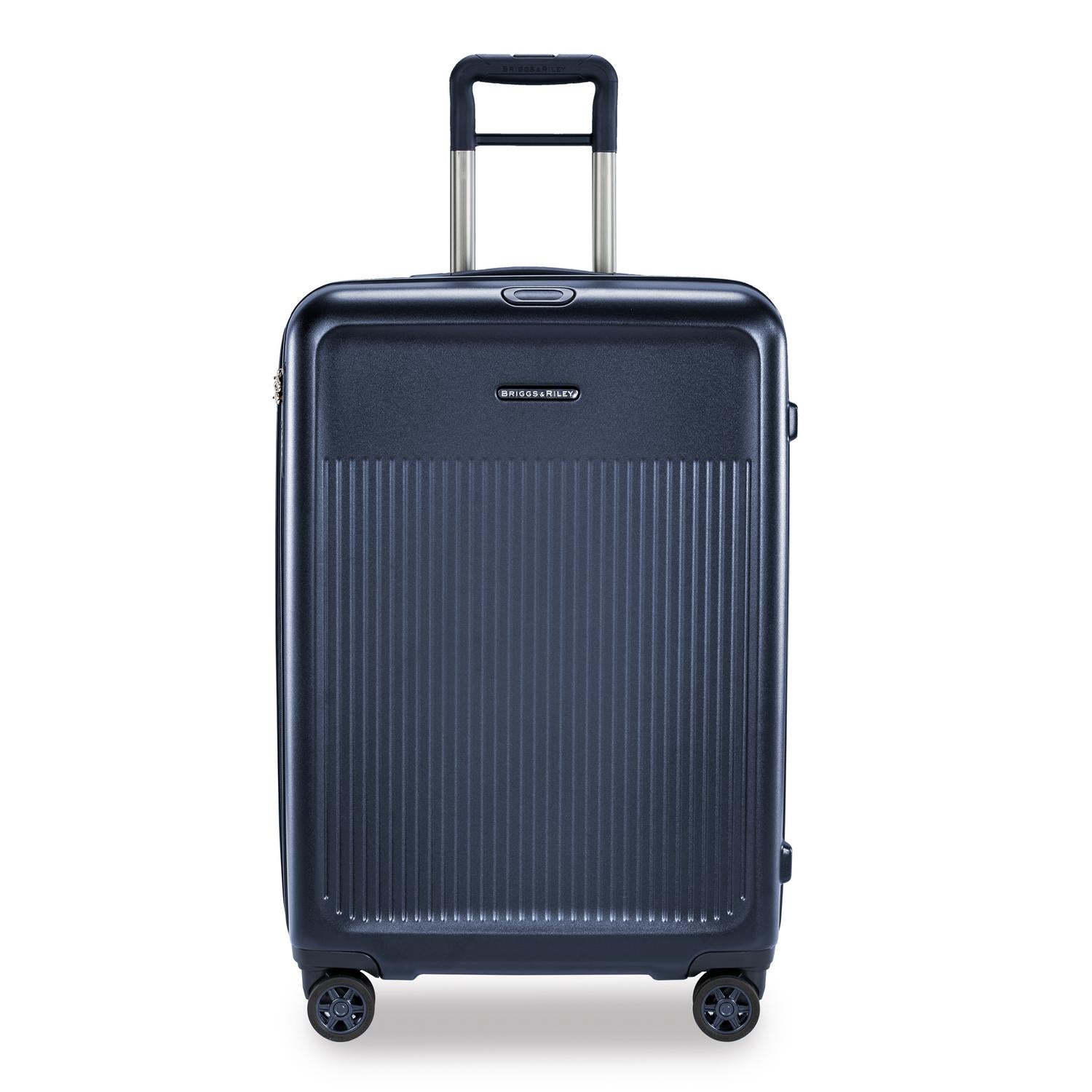 Briggs and Riley Sympatico Medium expandable Spinner Navy Front #color_matte-navy