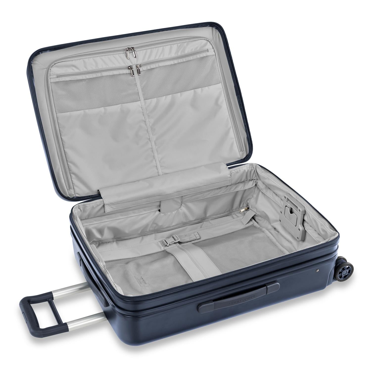 Briggs and Riley Sympatico Medium expandable Spinner Navy Open #color_matte-navy