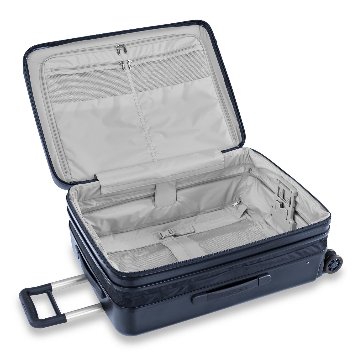 Briggs and Riley Sympatico Medium expandable Spinner Navy Open Expanded #color_matte-navy