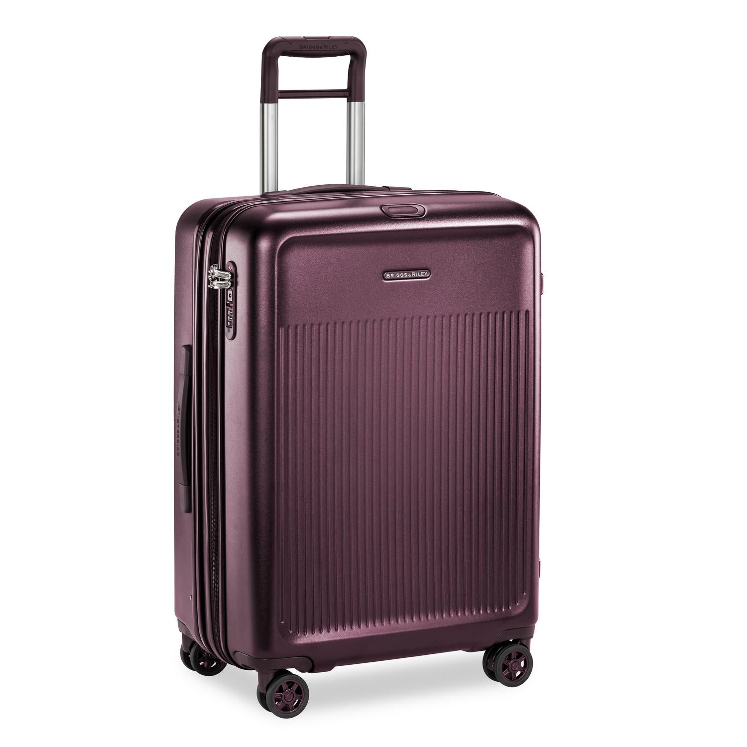 Briggs and Riley Sympatico Medium expandable Spinner Plum SIde #color_plum
