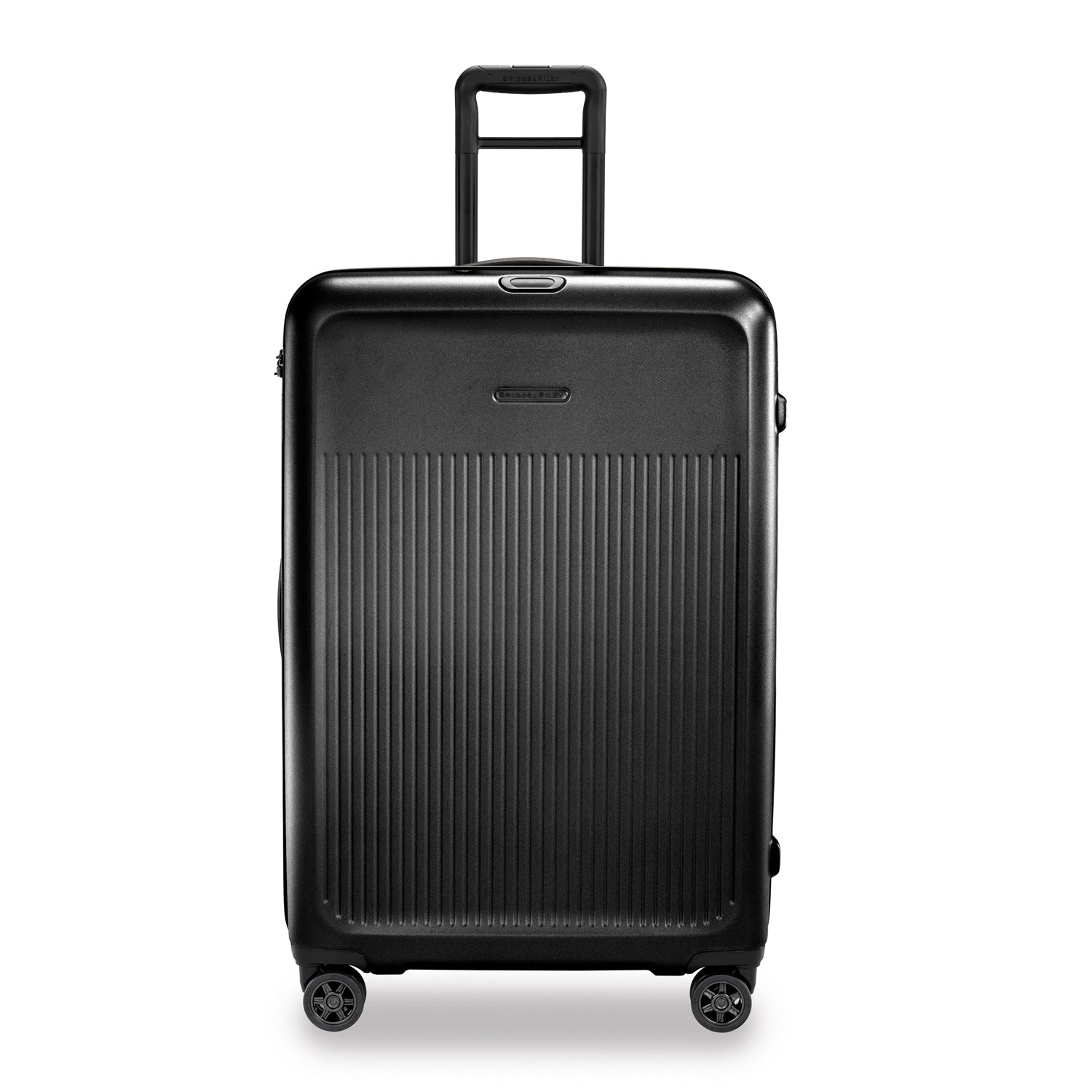 Briggs and Riley Sympatico Large Expandable Spinner Black Front #color_black