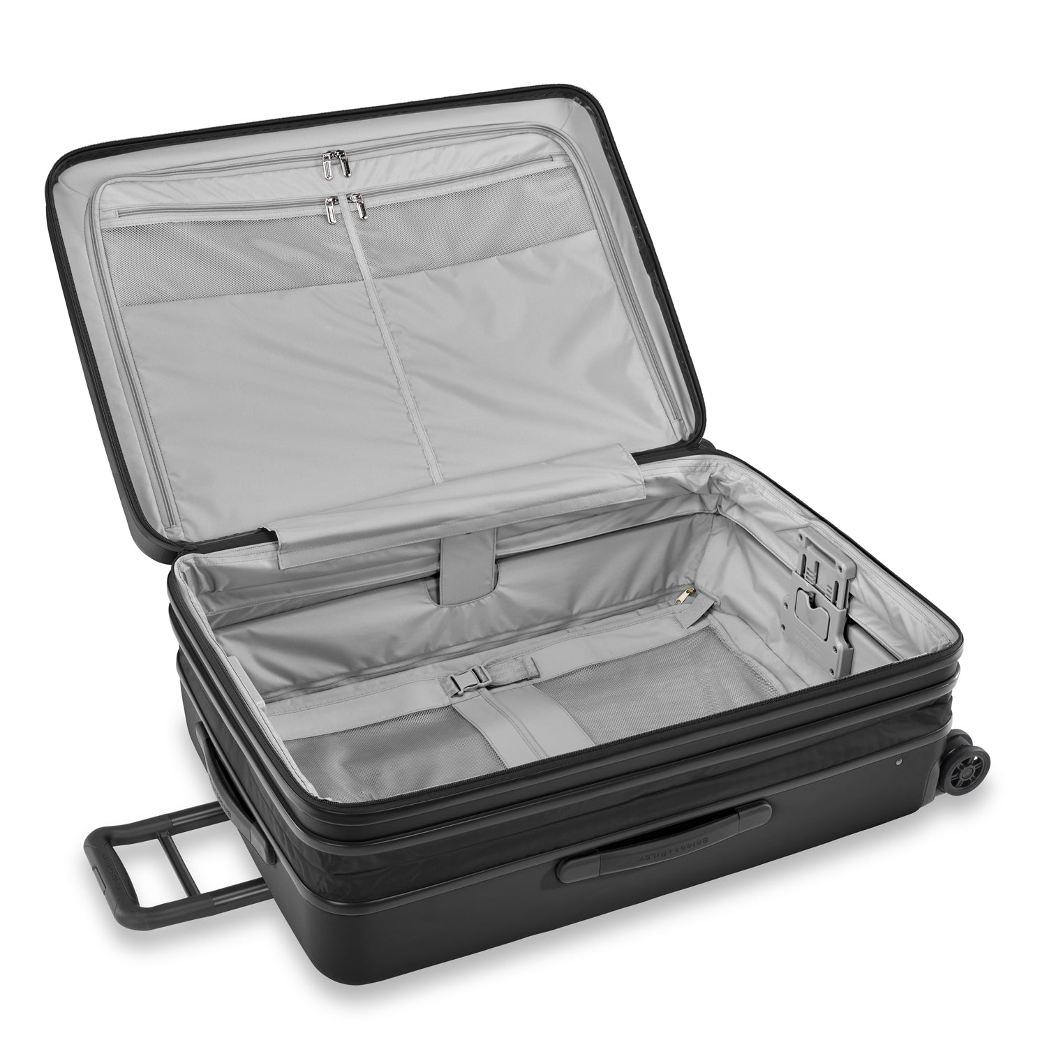 Briggs and Riley Sympatico Large Expandable Spinner Black Open Expanded #color_black