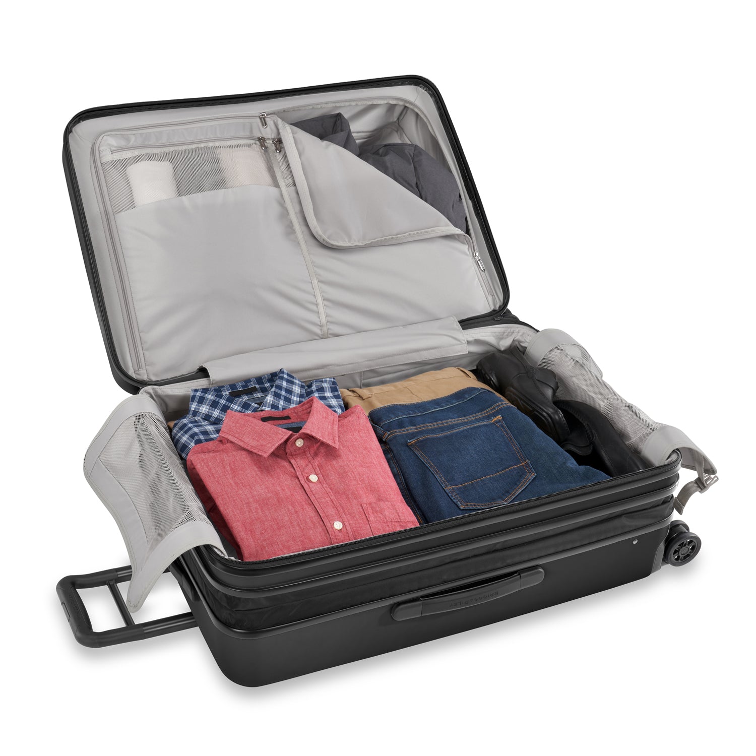 Briggs and Riley Sympatico Large Expandable Spinner Black Open Packed #color_black