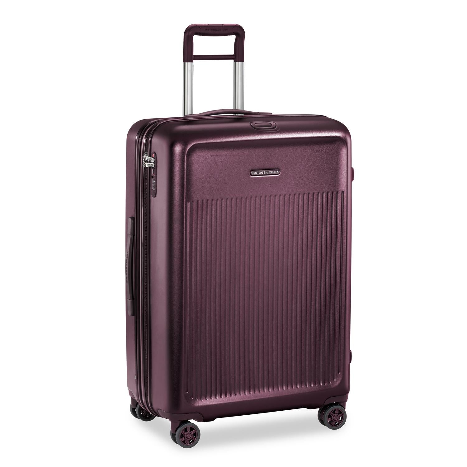 Briggs and Riley Sympatico Large Expandable Spinner Plum Side #color_plum
