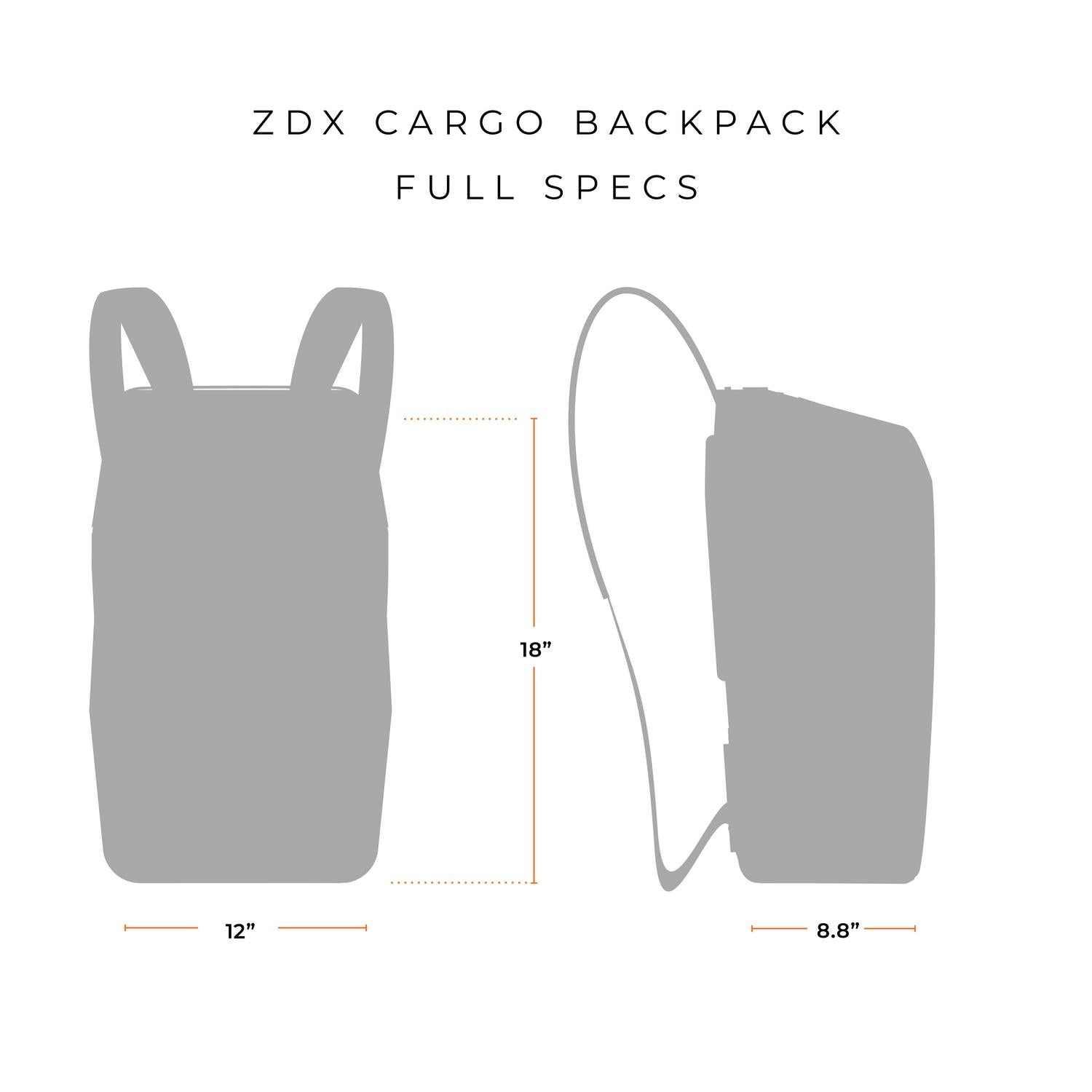 briggs & riley black zdx cargo backpack specs #color_black