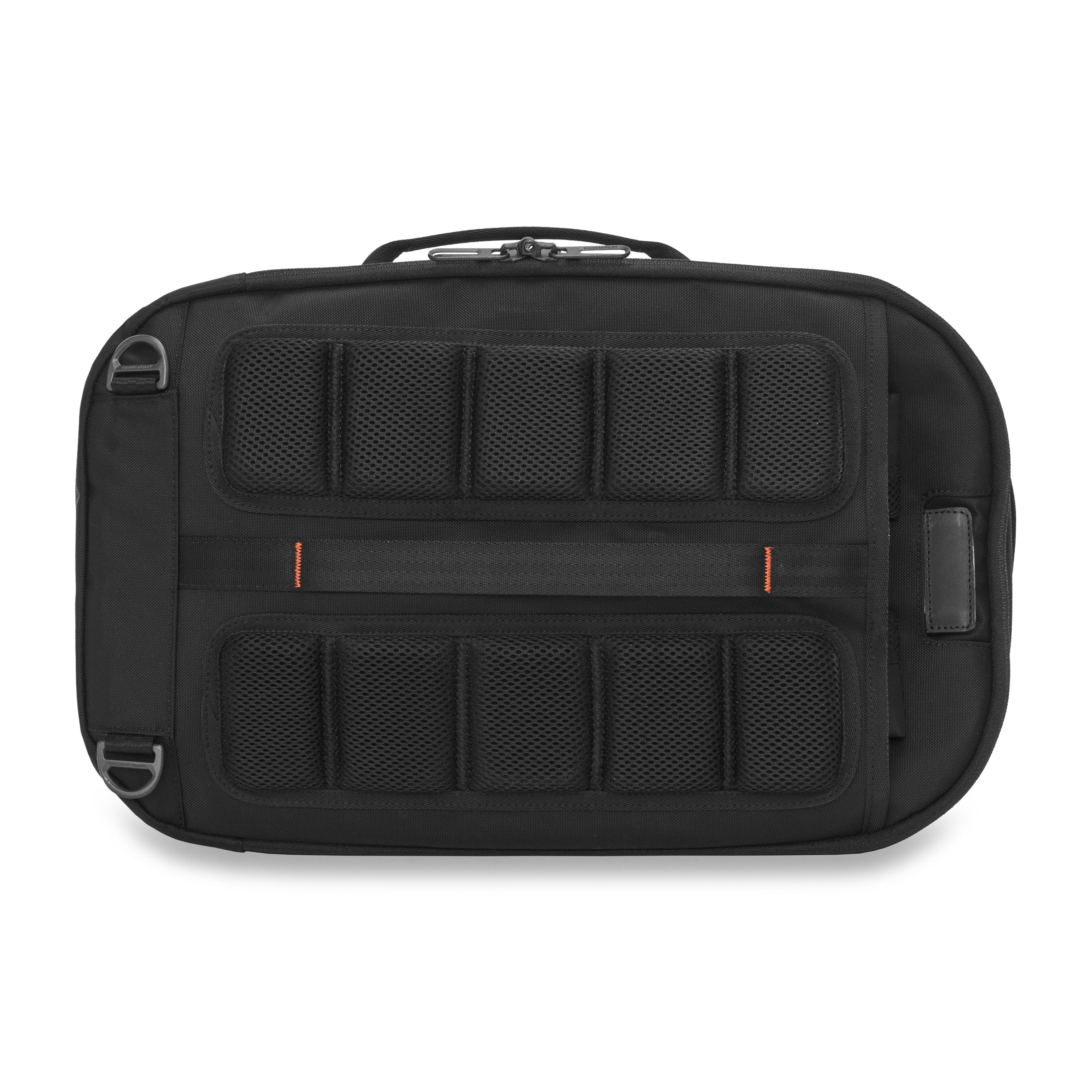 Briggs and Riley Convertible Backpack Duffle, duffle back view  #color_black