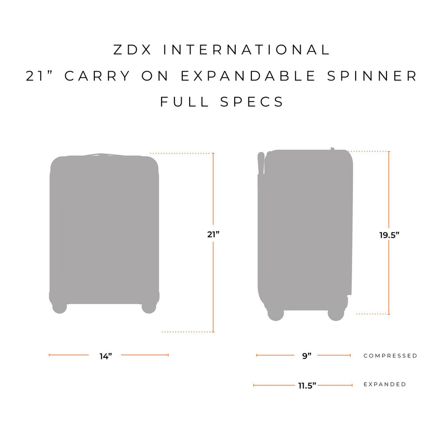 21" expandable CarryOn Spinner by ZDX Briggs & Riley