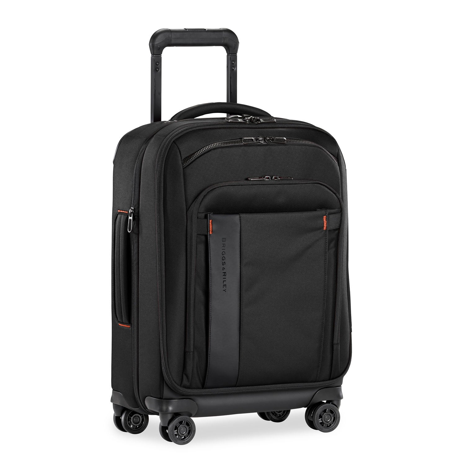 ZDX International 21" Carry-On Expandable Spinner Black  Side View #color_black