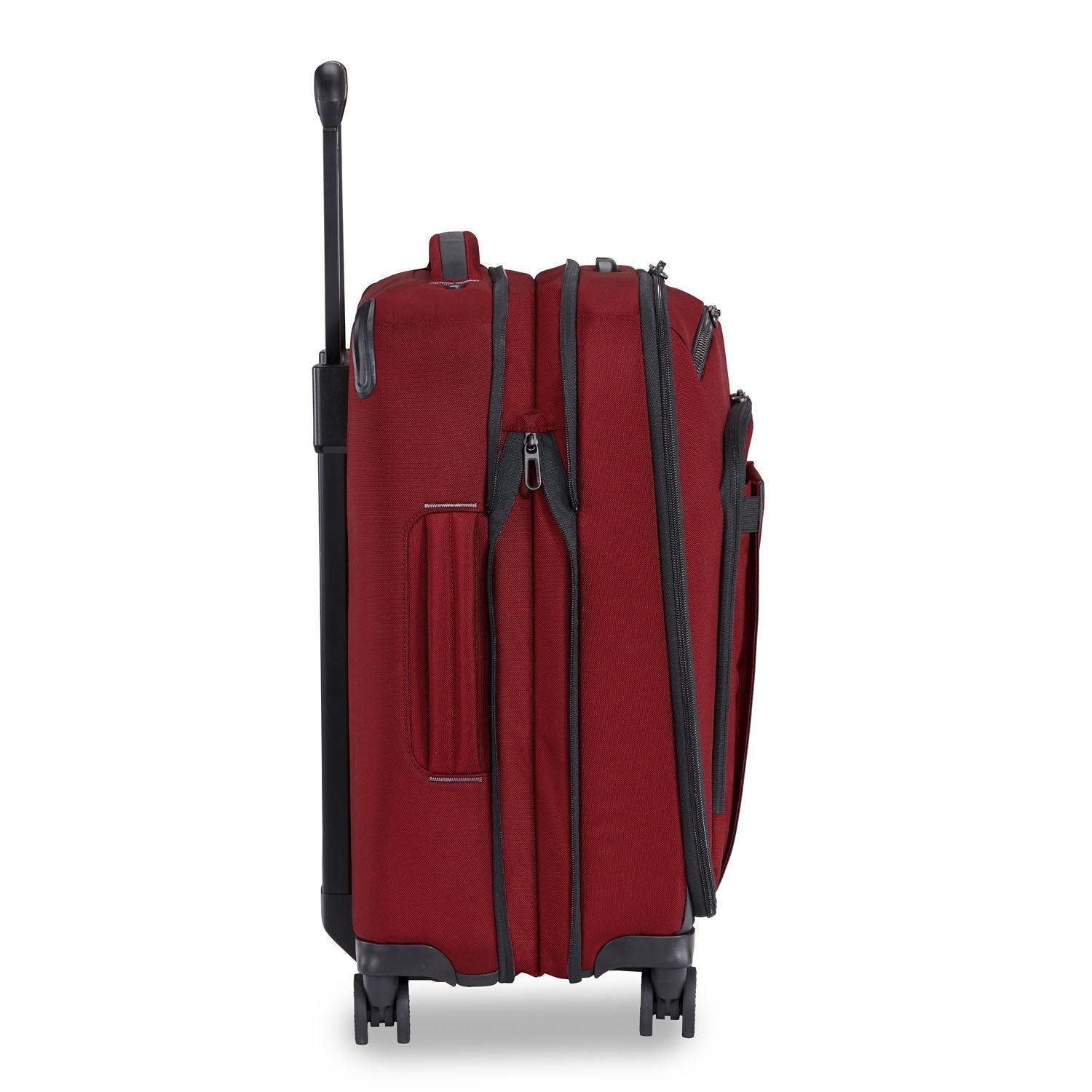 ZDX International 21" Carry-On Expandable Spinner Brick Side View expanded