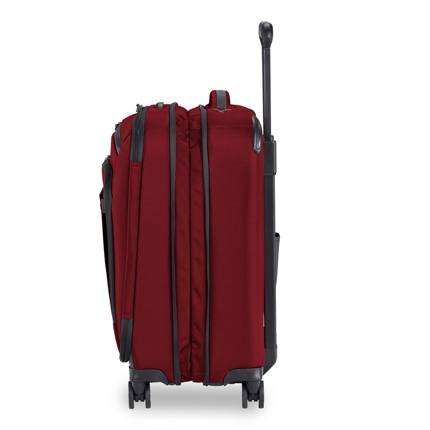 ZDX International 21" Carry-On Expandable Spinner Brick Side View Expanded