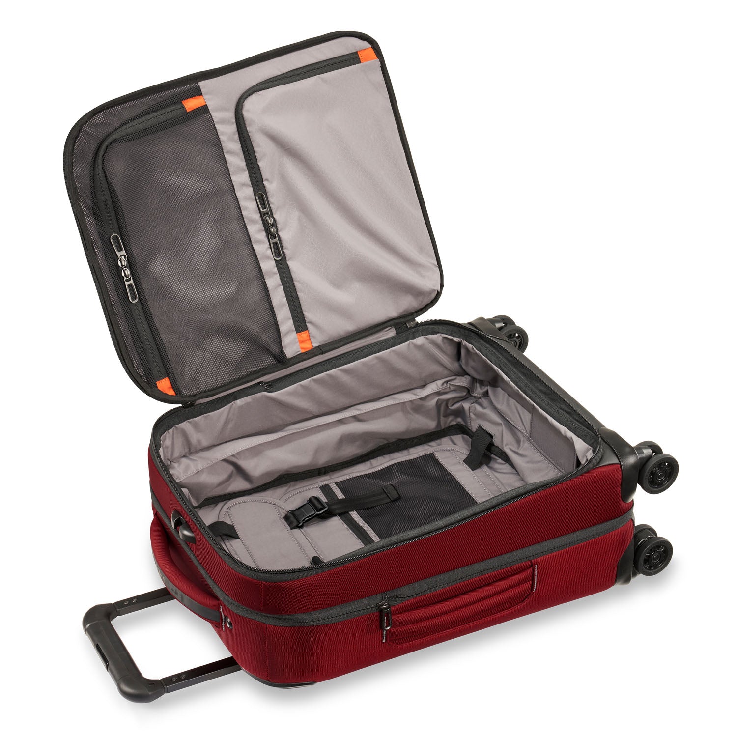 ZDX International 21" Carry-On Expandable Spinner Brick Open 