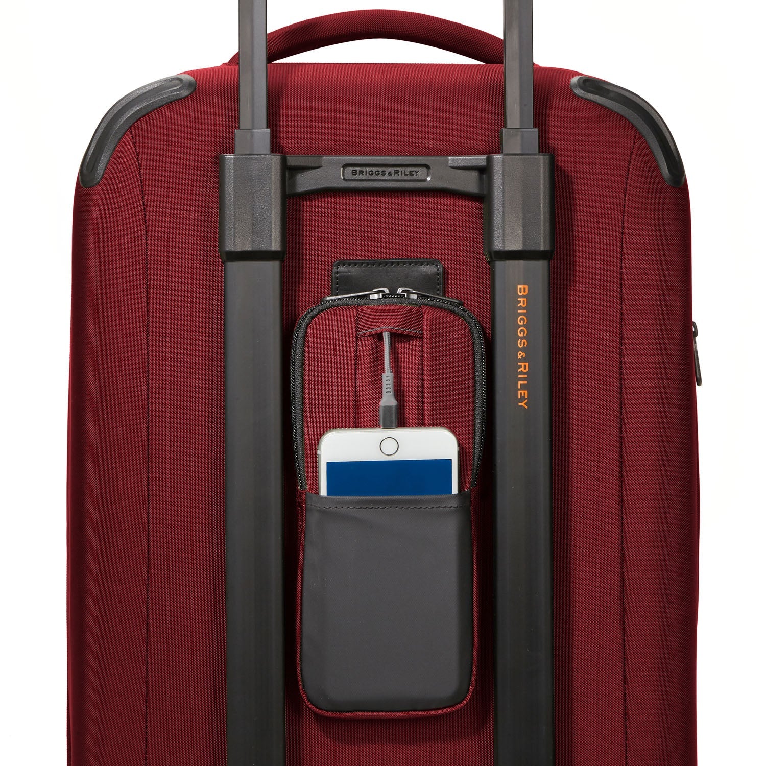ZDX International 21" Carry-On Expandable Spinner Brick Back Phone Pocket