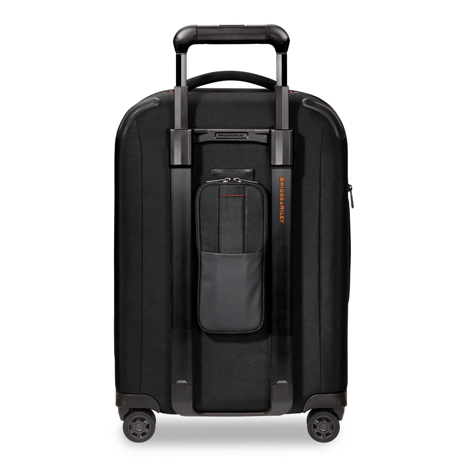 Briggs and Riley ZDX Domestic 22" Carry-On Expandable Spinner Black Back View #color_black