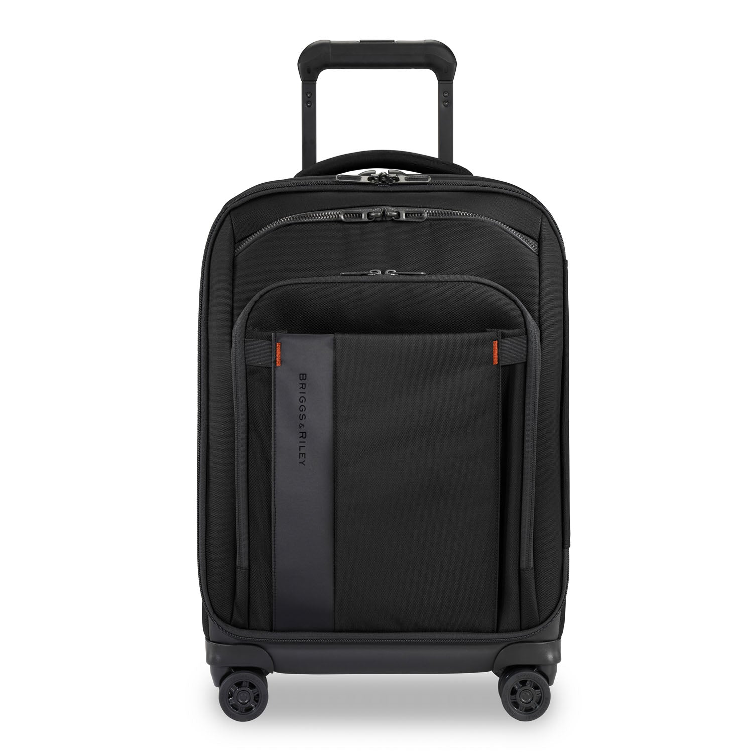 Briggs and Riley ZDX Domestic 22" Carry-On Expandable Spinner Black Front View  #color_black