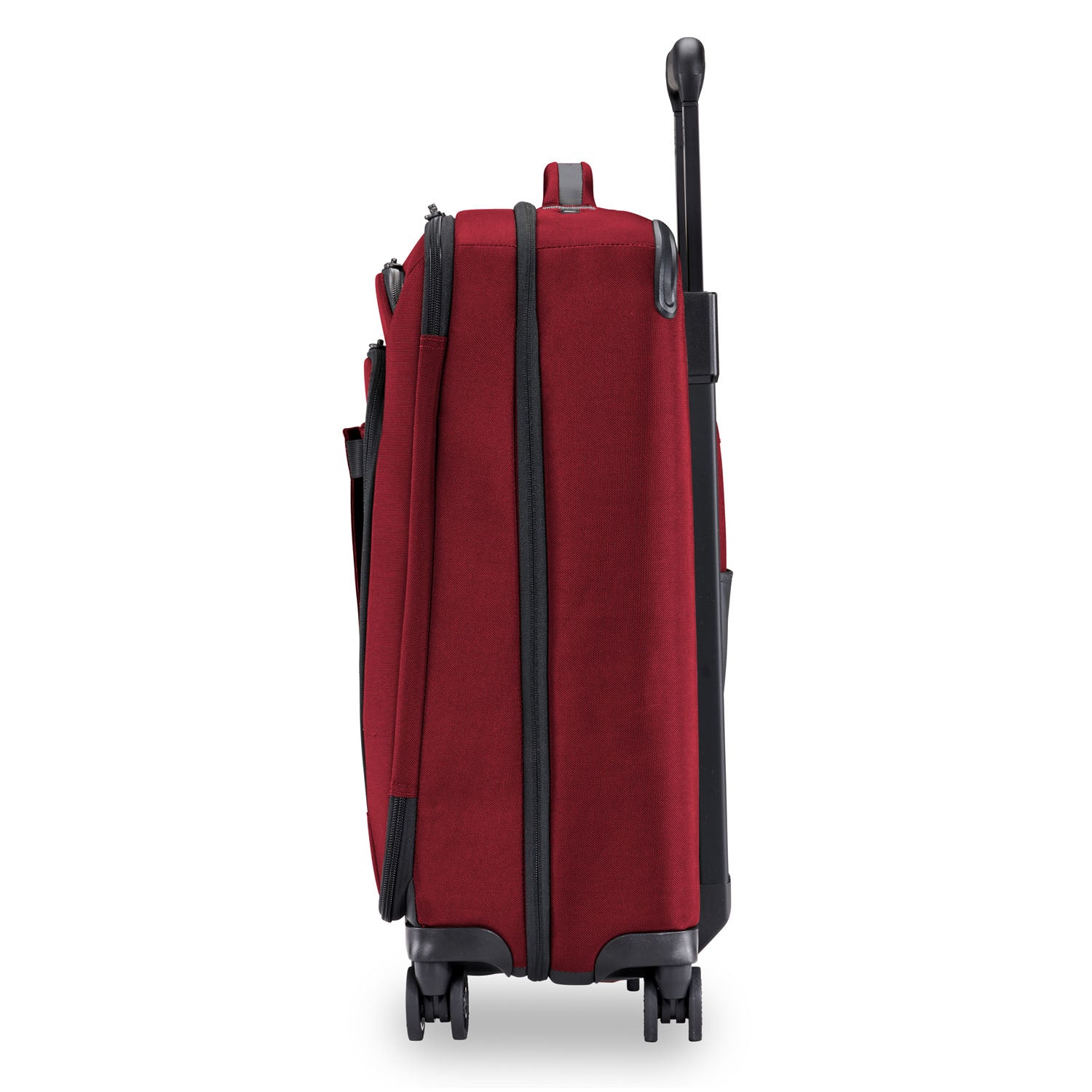 Briggs and Riley ZDX Domestic 22" Carry-On Expandable Spinner Brick Side View #color_brick