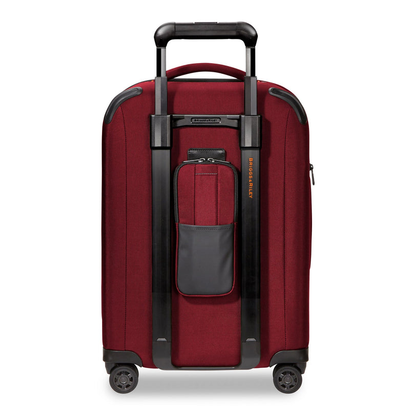 Briggs and Riley ZDX Domestic 22" Carry-On Expandable Spinner Brick Back View #color_brick