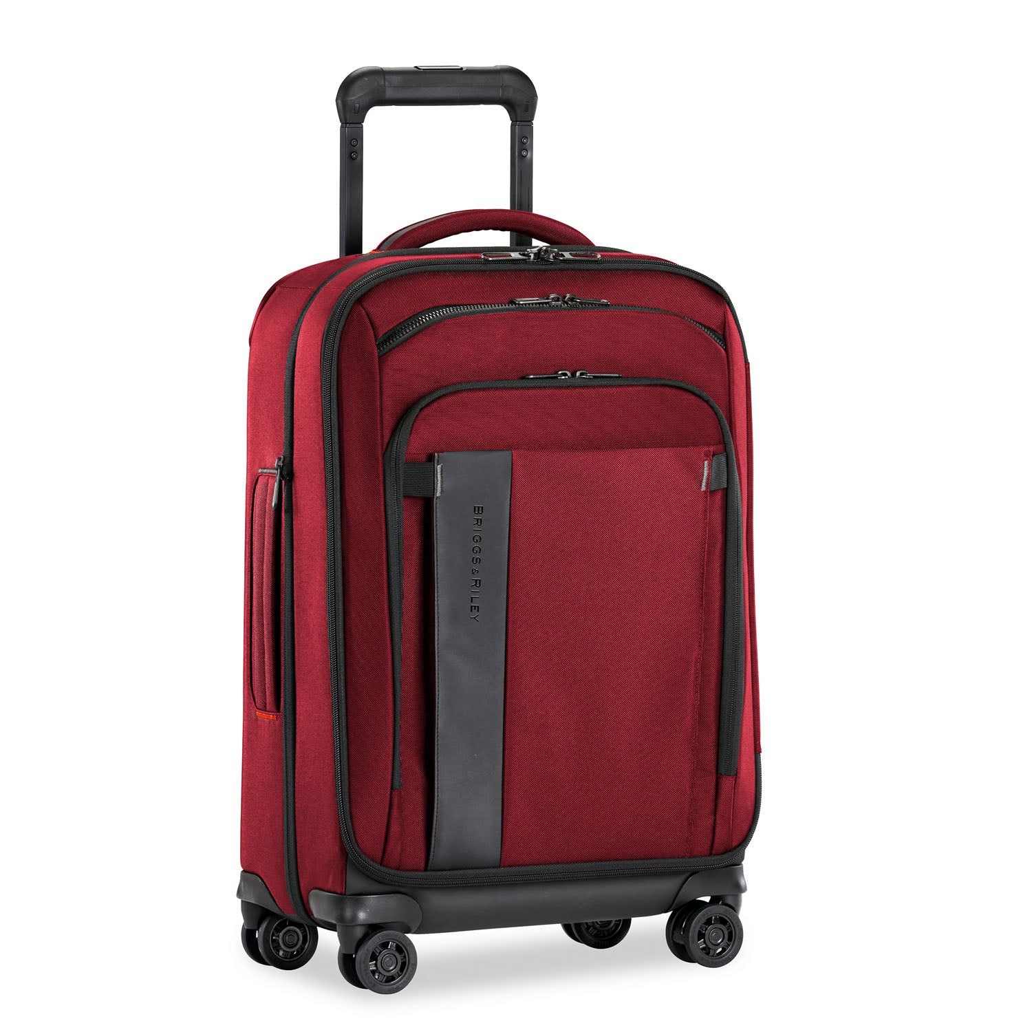 Briggs and Riley ZDX Domestic 22" Carry-On Expandable Spinner Brick Front View #color_brick