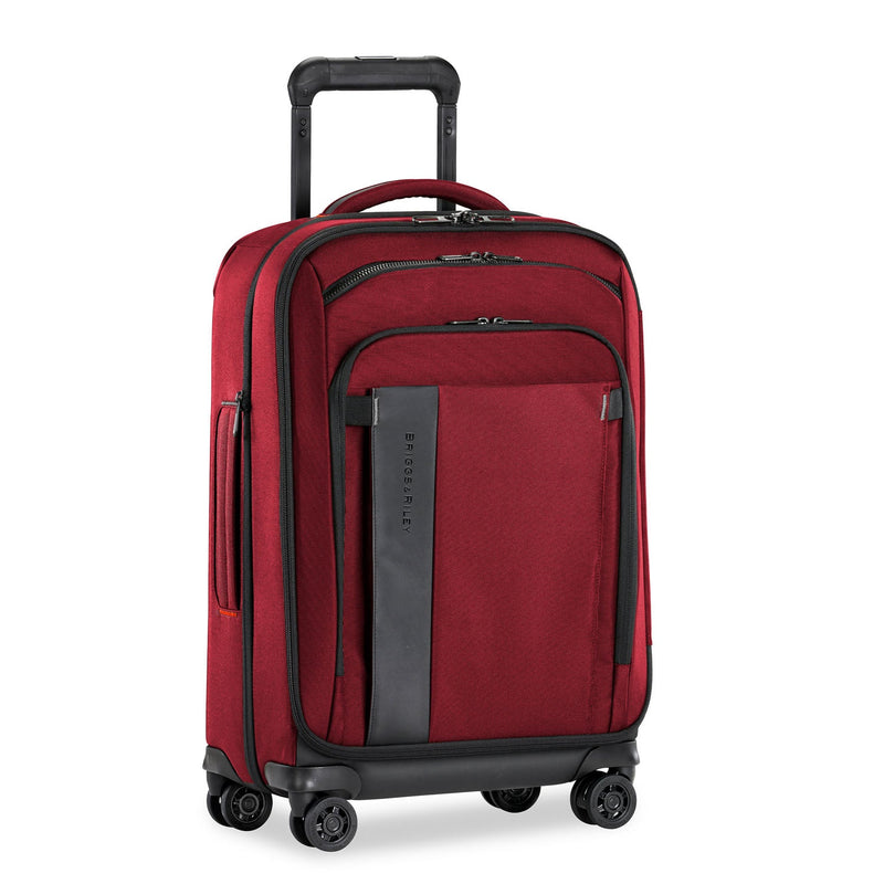 Briggs and Riley ZDX Domestic 22" Carry-On Expandable Spinner Brick Front View #color_brick
