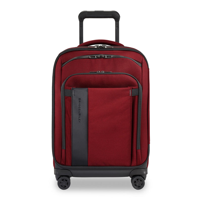 Briggs and Riley ZDX Domestic 22" Carry-On Expandable Spinner Brick Front View #color_brick