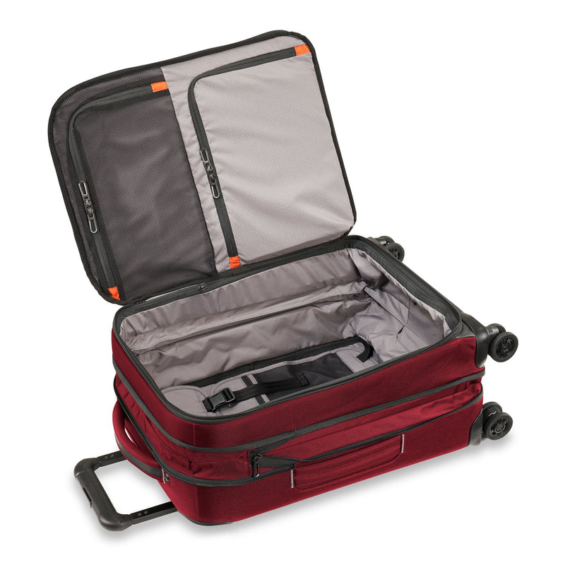 Briggs and Riley ZDX Domestic 22" Carry-On Expandable Spinner Brick Open View