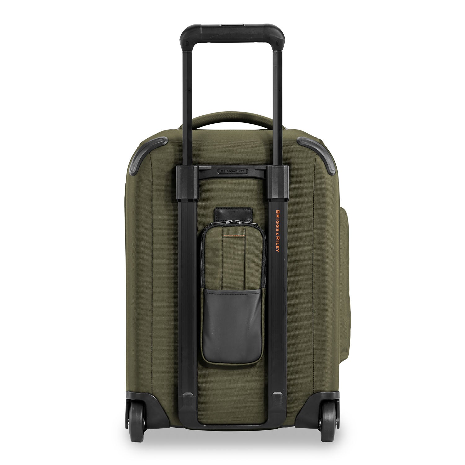 Briggs and Riley ZDX Rolling Carry-On Upright Duffle Hunter Back View #color_hunter