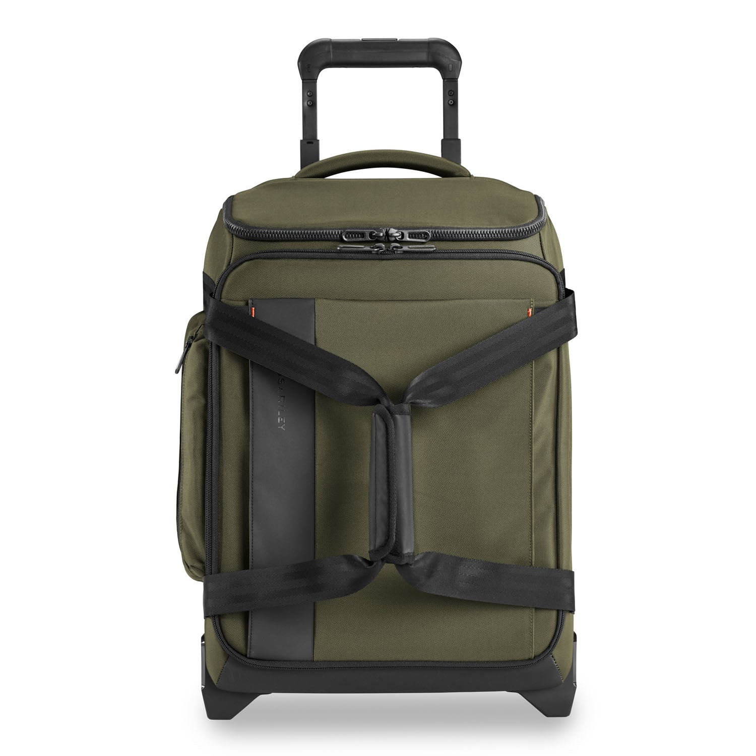 Briggs and Riley ZDX Rolling Carry-On Upright Duffle Hunter Front View #color_hunter