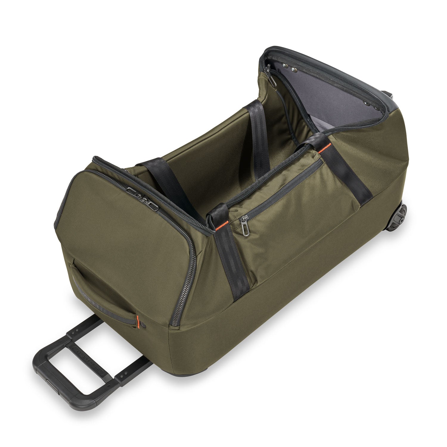 Briggs and Riley ZDX Medium Upright Duffle Hunter Partial Collapsed  #color_hunter