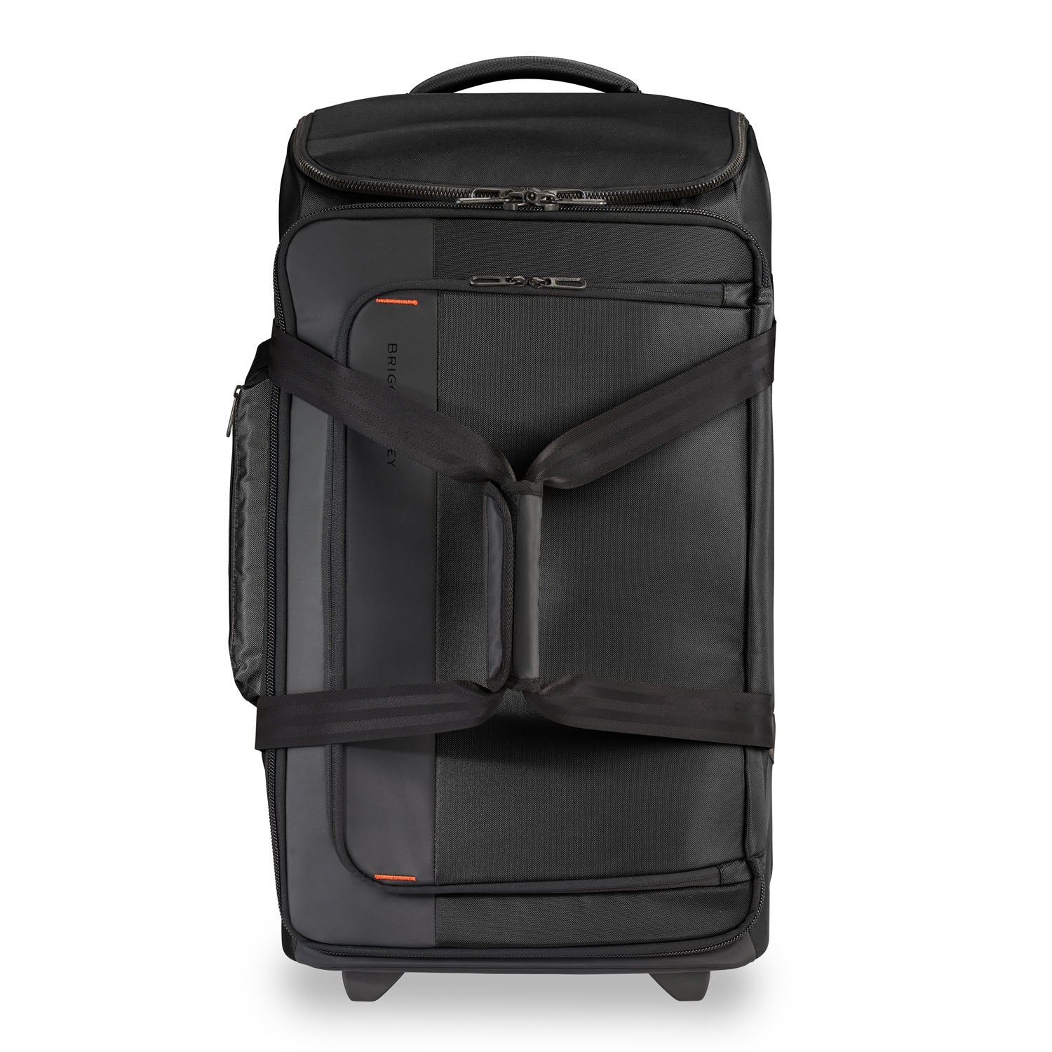 Briggs and Riley ZDX Medium Upright Duffle Black Front View  #color_black