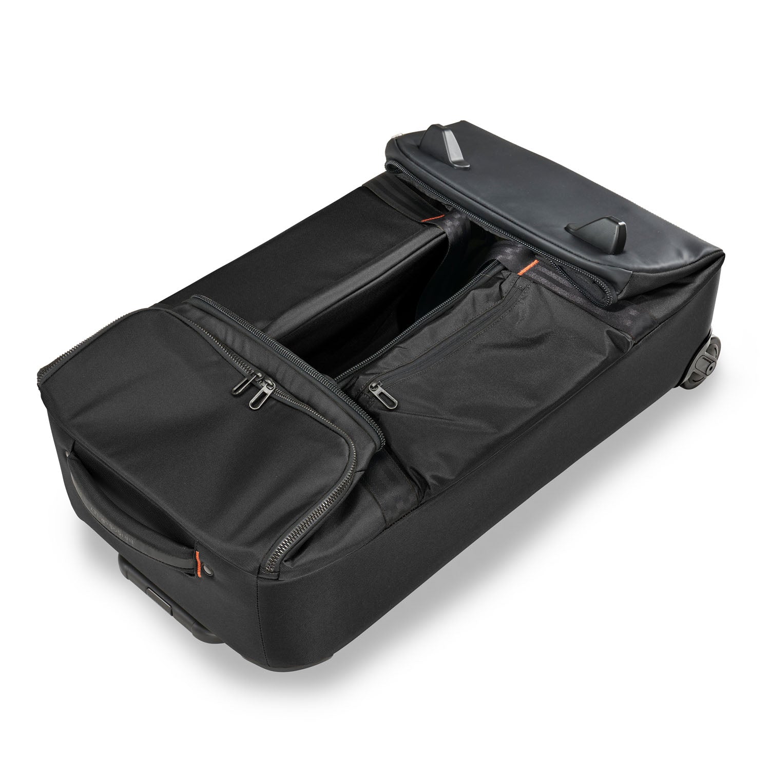 Briggs and Riley ZDX Medium Upright Duffle Black Collapsed #color_black