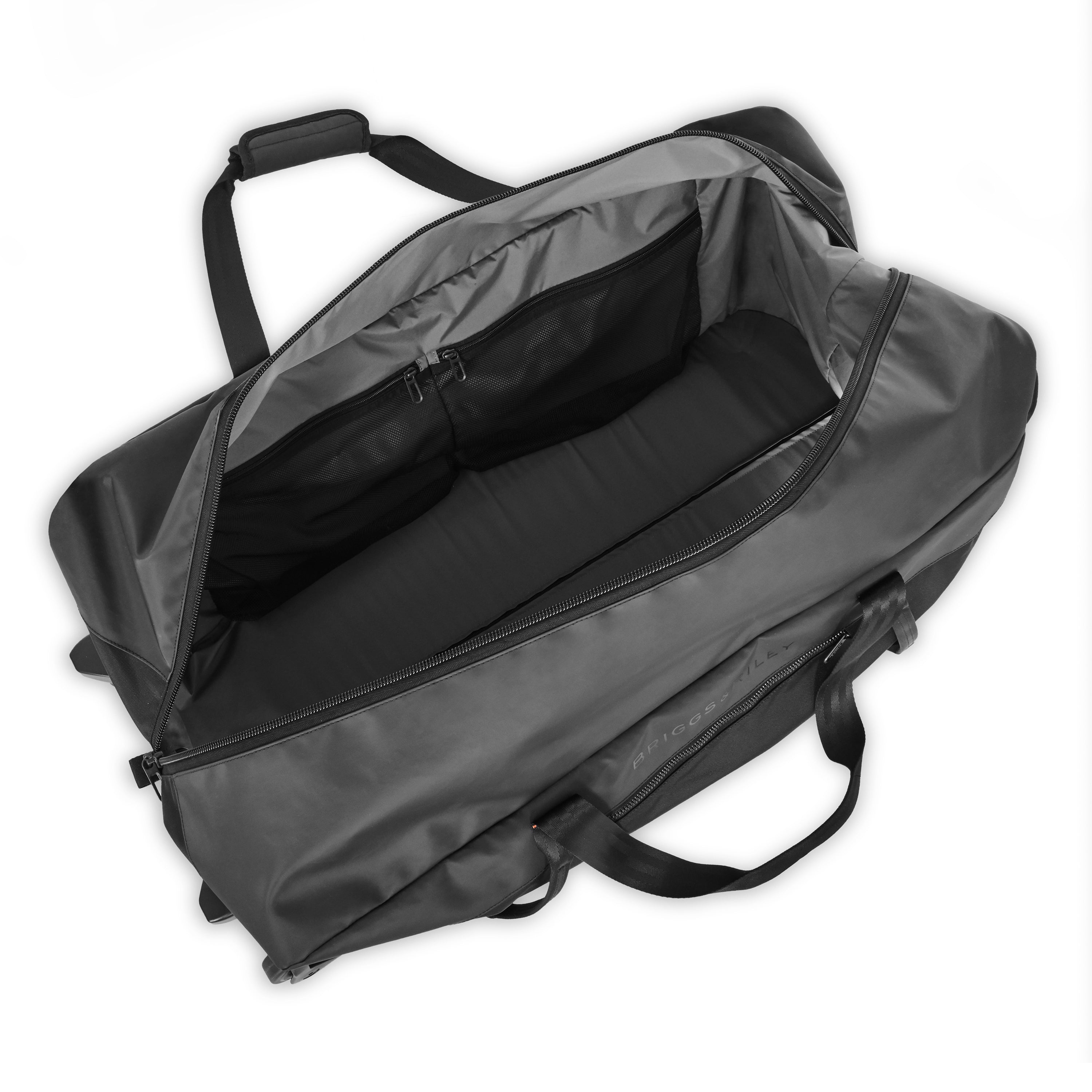 ZDX Extra Large Rolling Duffle Open #color_black